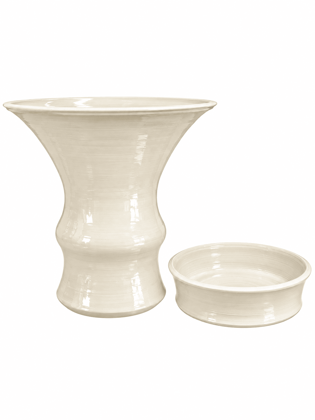 Blossoming Porcelain Flower Pot Pure Clear Transparent 3