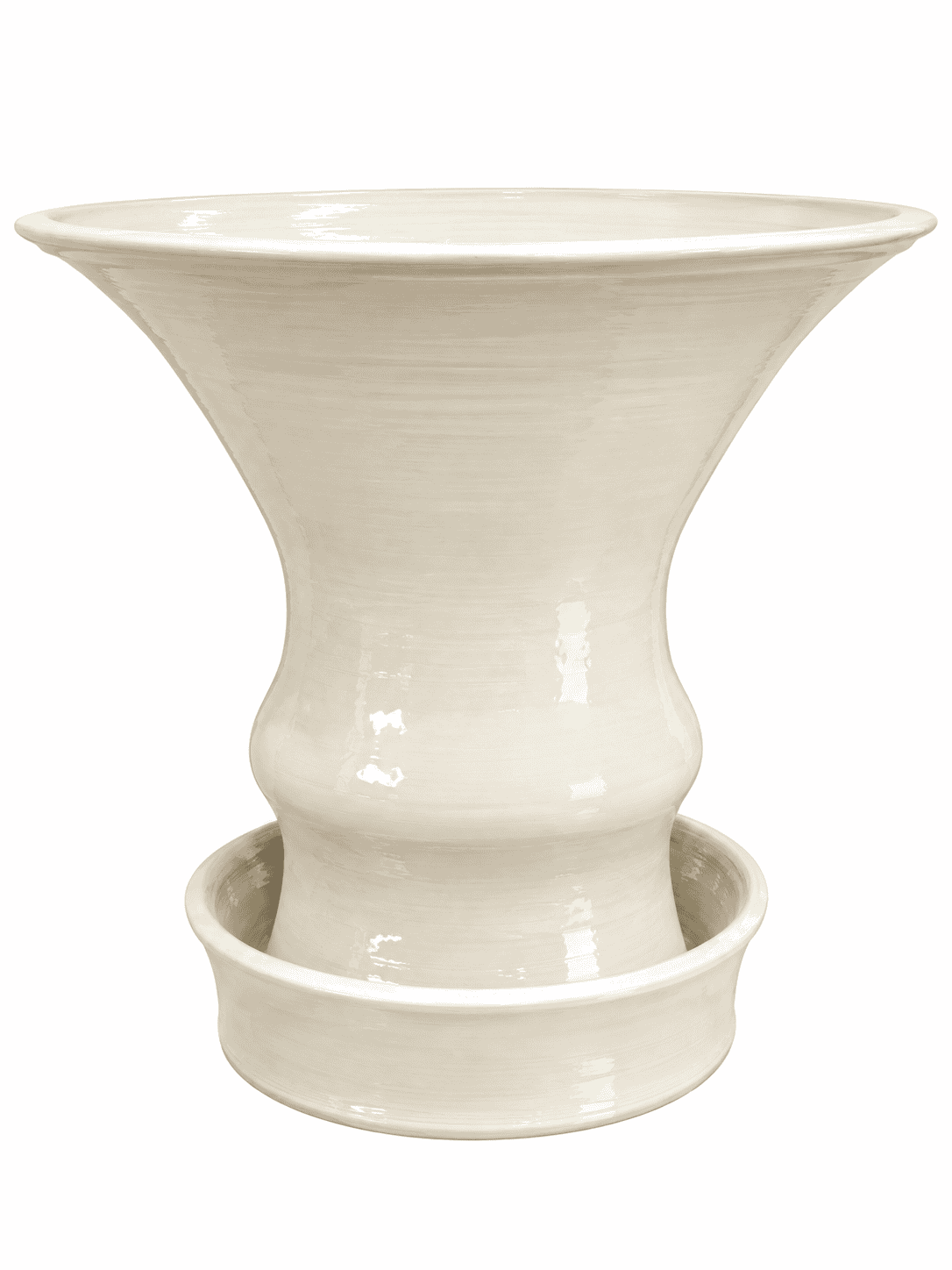 Blossoming Porcelain Flower Pot Pure Clear Transparent
