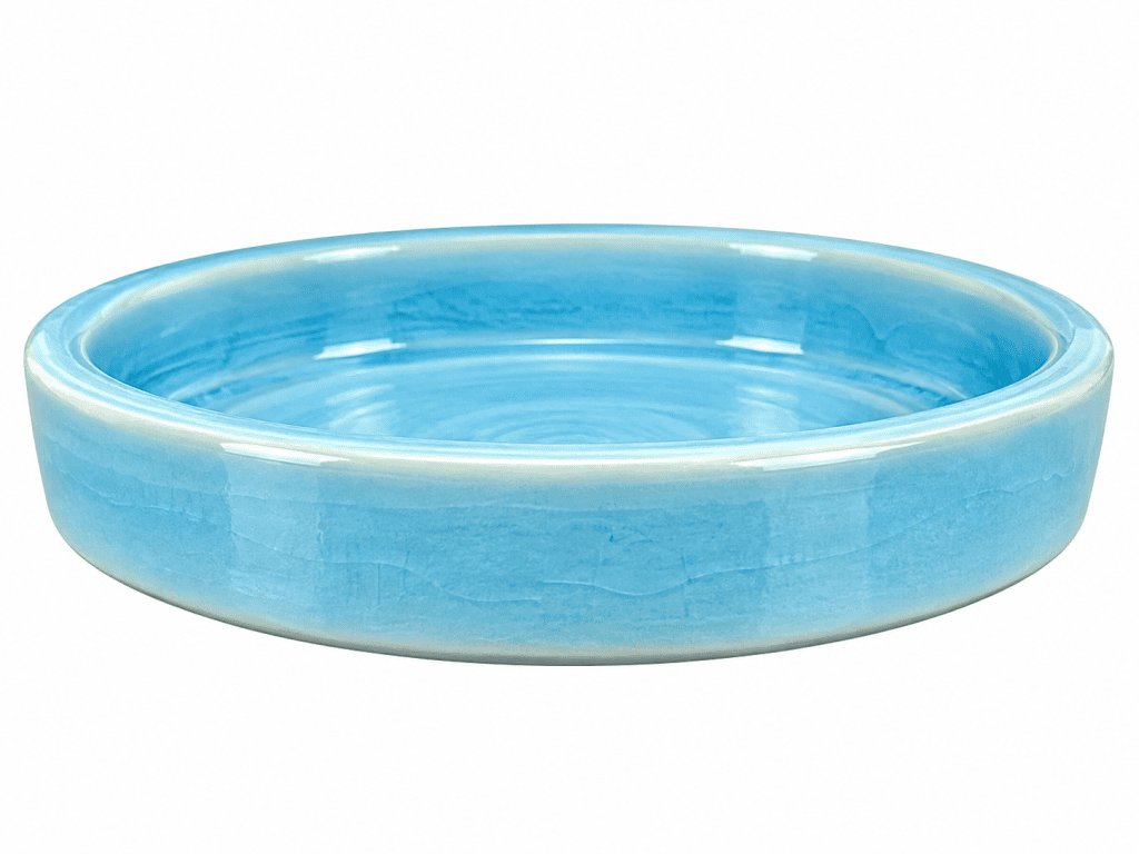Floating Top Porcelain Flower Pot Sky Blue Slender