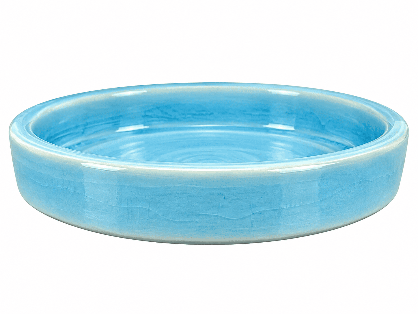 Floating Top Porcelain Flower Pot Sky Blue Slender - Image 3