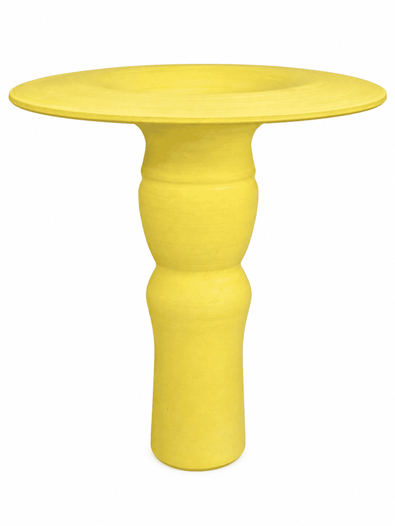 Floating Top Porcelain Flower Pot Sun Yellow Slender 2